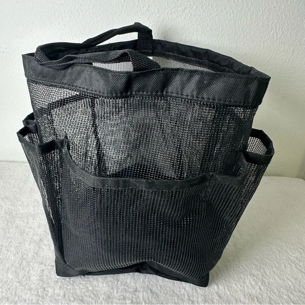 Black Mesh Bathroom Caddy College, Camp, Bath, Dorm Essentials for Students